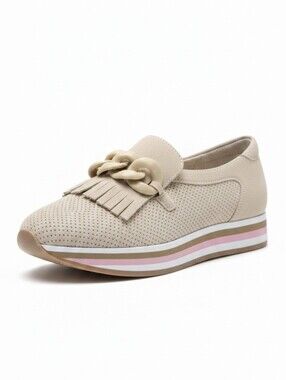 COCONUTS by Matisse Bess Light Beige EVA Platform Loafer Sneaker Hybrid Size 8